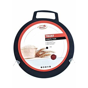 مقلاة لطهي الكريب مصنوعة من الألومنيوم  أسود  30 سم