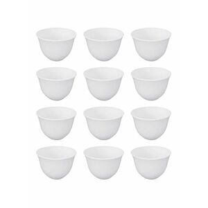 طقم فنجان قهوة من12 قطعة - أبيض