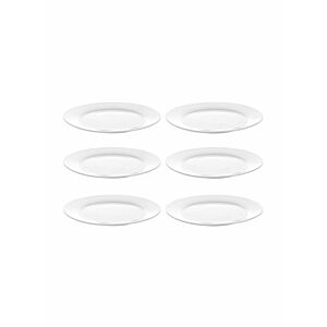 طقم أطباق عشاء من 6 قطع أبيض 6x10 بوصة