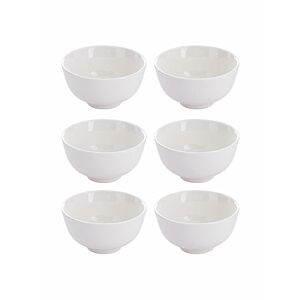 طقم سلطانيات 6 قطعة أبيض  6x4  بوصة