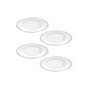 أطباق مائدة 4 قطع أبيض ذهبي 1025 بوصة