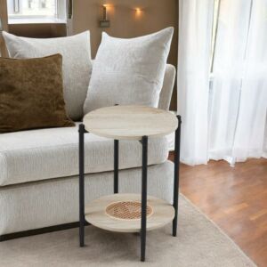 طاولة جانبية خشب روسن - خشبي