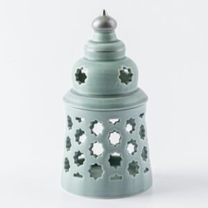 حامل شموع بورسلين من روزيت صغير - ازرق