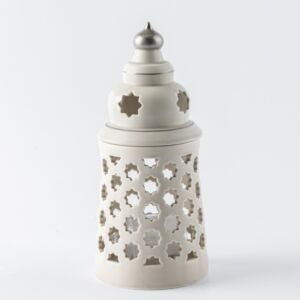 حامل شموع بورسلين من روزيت وسط - بيج