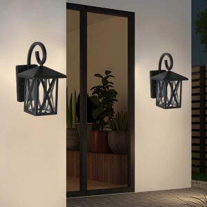 اضاءة جدارية خارجية غطاء لون اسود شاركس