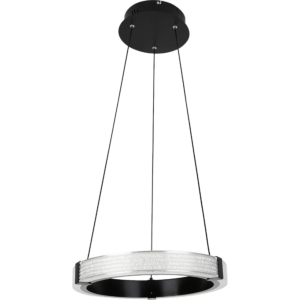 ثريا مودرن حلقة اسود مع 3اضاءات 48 واط