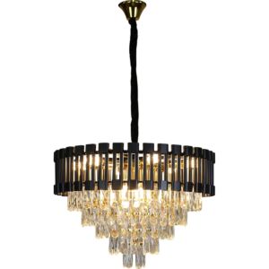 ثريا علاقي مودرن مع E14x9L - ذهبي واسود