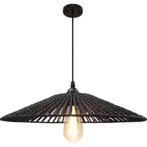 إنارة معلقة مودرن 2 متر اسود E27x1 مقاس 60 سم