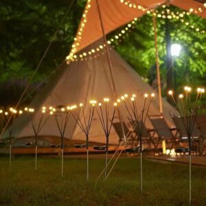 مصابيح ليد حديقة تعمل بالطاقة الشمسية 6 خلايا