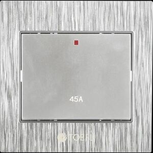 مفتاح مكيف مربع 45 امبير 7x7 سم لون فضي توفل