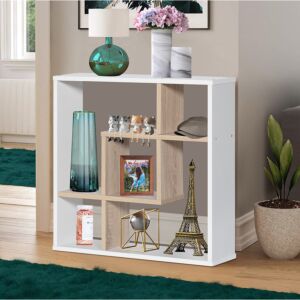 وحدة تخزين رفوف أرضية جدارية خشب ماليزي ماج متعددة الإستخدام 