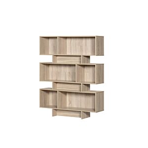 وحدة رفوف مانيلا لون خشبي فاتح 5 أدوار خشب ماليزي