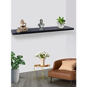 رف حائط مصنوع من الخشب أسود120 سملون 
