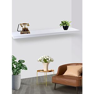 رف حائط مصنوع من الخشب أبيض  120 سم بيرليا 