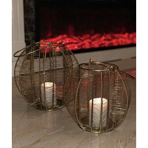 شمعدان كبير شكل قفص - ذهبي