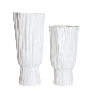 فازة  تشجير من السيراميك الأبيض