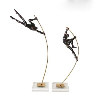 ديكور قفز القطب ذهبي وأسود