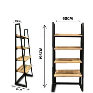 وحدة عرض 4 أرفف  اندستيريل - خشبي