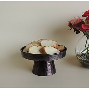 وعاء تقديم بقاعدة مرتفعة يرونا - صغير - أسود