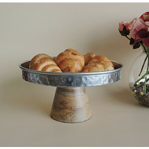 وعاء تقديم بقاعدة مرتفعة رايليس - وسط - فضي