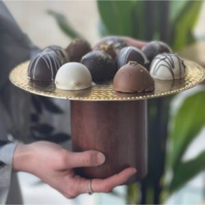 طبق تقديم بقاعدة مرتفعة رويال - كبير - ذهبي