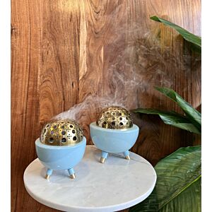 مبخرة رتان ازرق - صغير