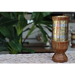 مبخرة اندلوسية نقش فلور صغيرة - بني