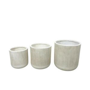 طقم مركن زرع 3 قطع شينزو - بيج فاتح