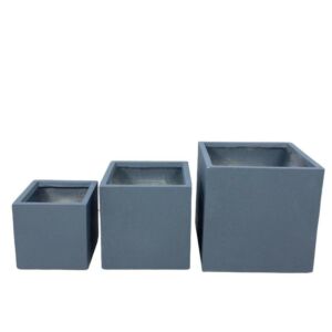 طقم مركن زرع 3 قطع الانيا - رمادي