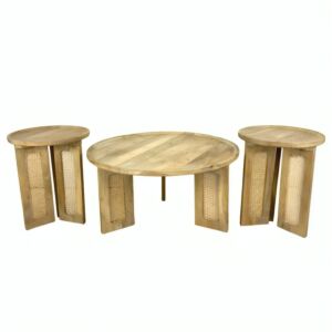 طقم طاولة قهوة وطاولات جانبية اومون
