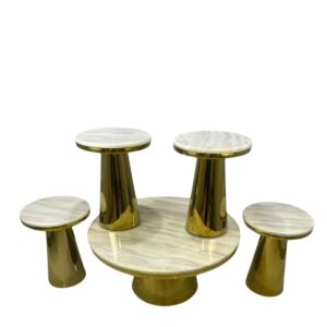 طقم طاولة قهوة وطاولات جانبية 5 قطع روتانا