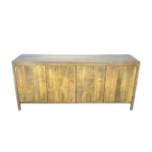  طاولة بوفية خشب هندي طبيعي - خشبي