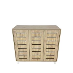 خزانة أحذية 3 باب فرود - خشبي