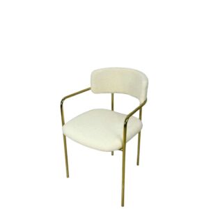 كرسي طعام سينسو - ابيض وذهبي