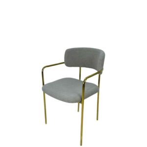 كرسي طعام سينسو - رمادي وذهبي