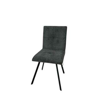 كرسي طعام رومين - رمادي غامق وأسود