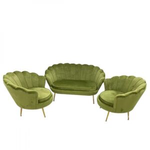 طقم كنب 3 قطع الجا - اخضر فاتح