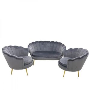  طقم كنب 3 قطع الجا - رمادي