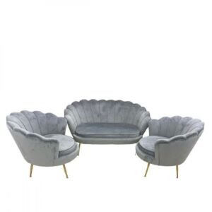 طقم كنب 3 قطع الجا - رمادي فاتح