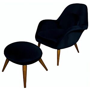 كرسي مفرد بوف ليون - ازرق غامق