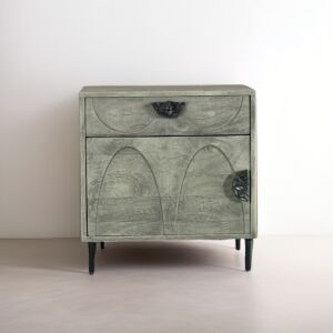 كومودينو خشب دانهل - رمادي واسود