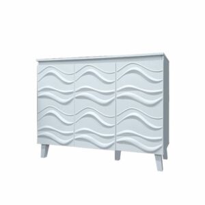 خزانة احذية 3 ابواب روي 115 سم - ابيض