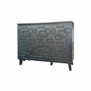 خزانة احذية 3 ابواب كارا 115 سم - اسود