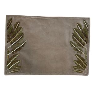 قاعدة صحون مطرز روبين - بني ومتعدد الالوان