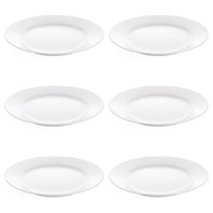 صحون عشاء 6 قطع - ابيض
