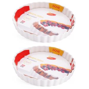طبق أطباق فرن 2 قطعة - ابيض