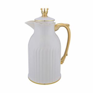 ترمس شاي وقهوة مع مقبض ذهبي سعة 1 لتر لافانت - كريمي وذهبي