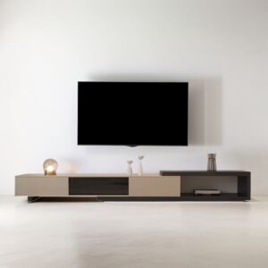 طاولة تلفزيون مودرن بريانكا  -  بيج وأسود