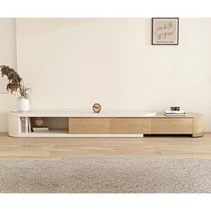 طاولة تلفزيون سينال  -  كريمي وبني