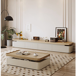 طاولة قهوة تريتا - سطح خشبي